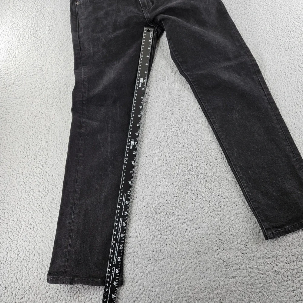 Levis Premium 502 Jeans Mens 29x30 Black Denim Regular Taper Fit‎ Zip Fly